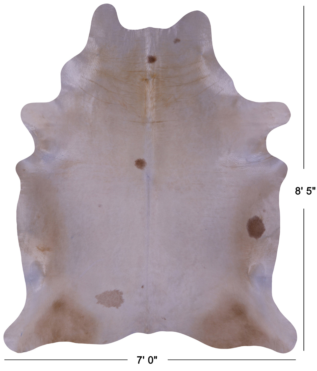 Champagne Natural Cowhide Rug - XX-Large 8' 5"H x 7' 0"W