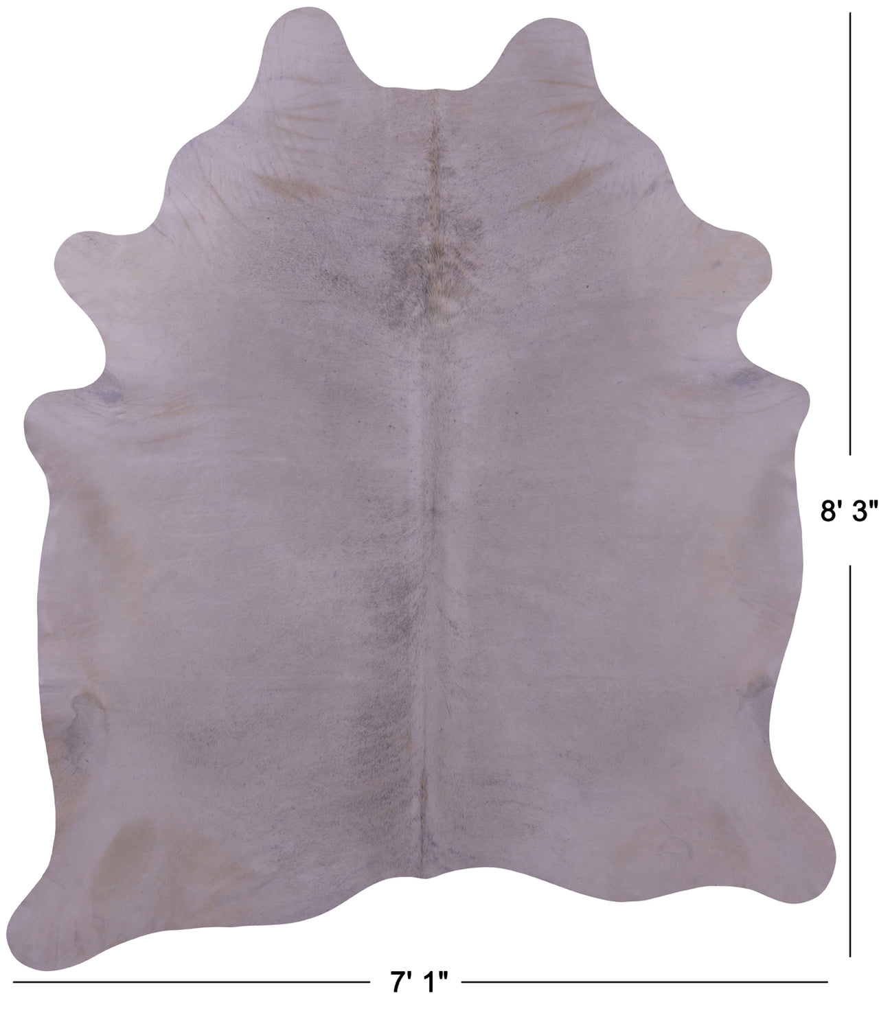 Beige Natural Cowhide Rug - XX-Large 8' 3"H x 7' 1"W