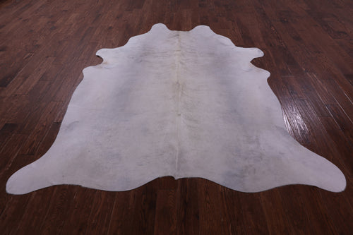 White Natural Cowhide Rug - XX-Large 8' 1