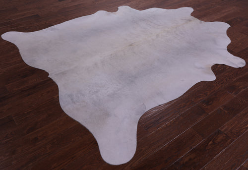 White Natural Cowhide Rug - XX-Large 8' 1