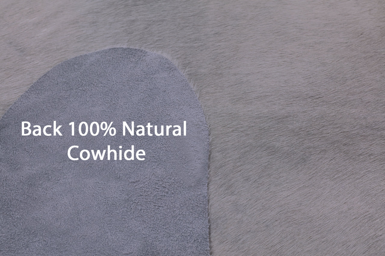 White Natural Cowhide Rug - XX-Large 8' 1"H x 7' 2"W