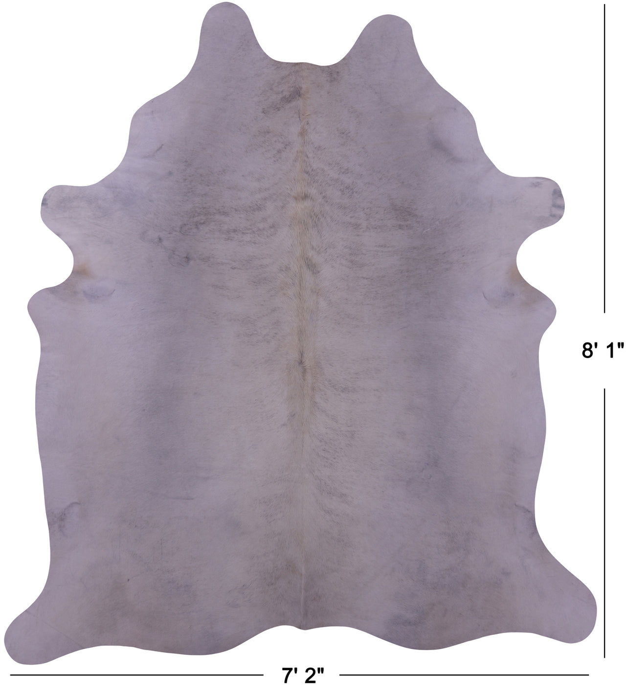 White Natural Cowhide Rug - XX-Large 8' 1"H x 7' 2"W