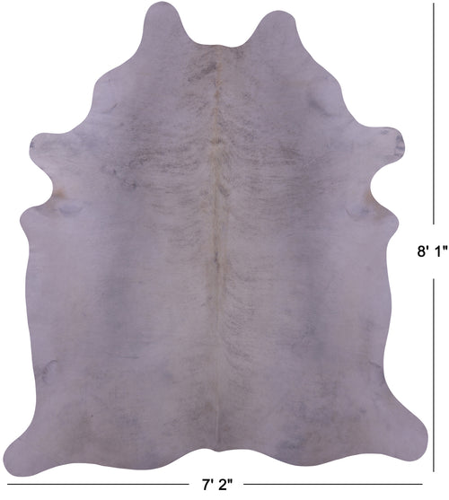 White Natural Cowhide Rug - XX-Large 8' 1