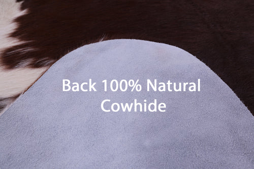 Brown & White Natural Cowhide Rug - XX-Large 7' 6