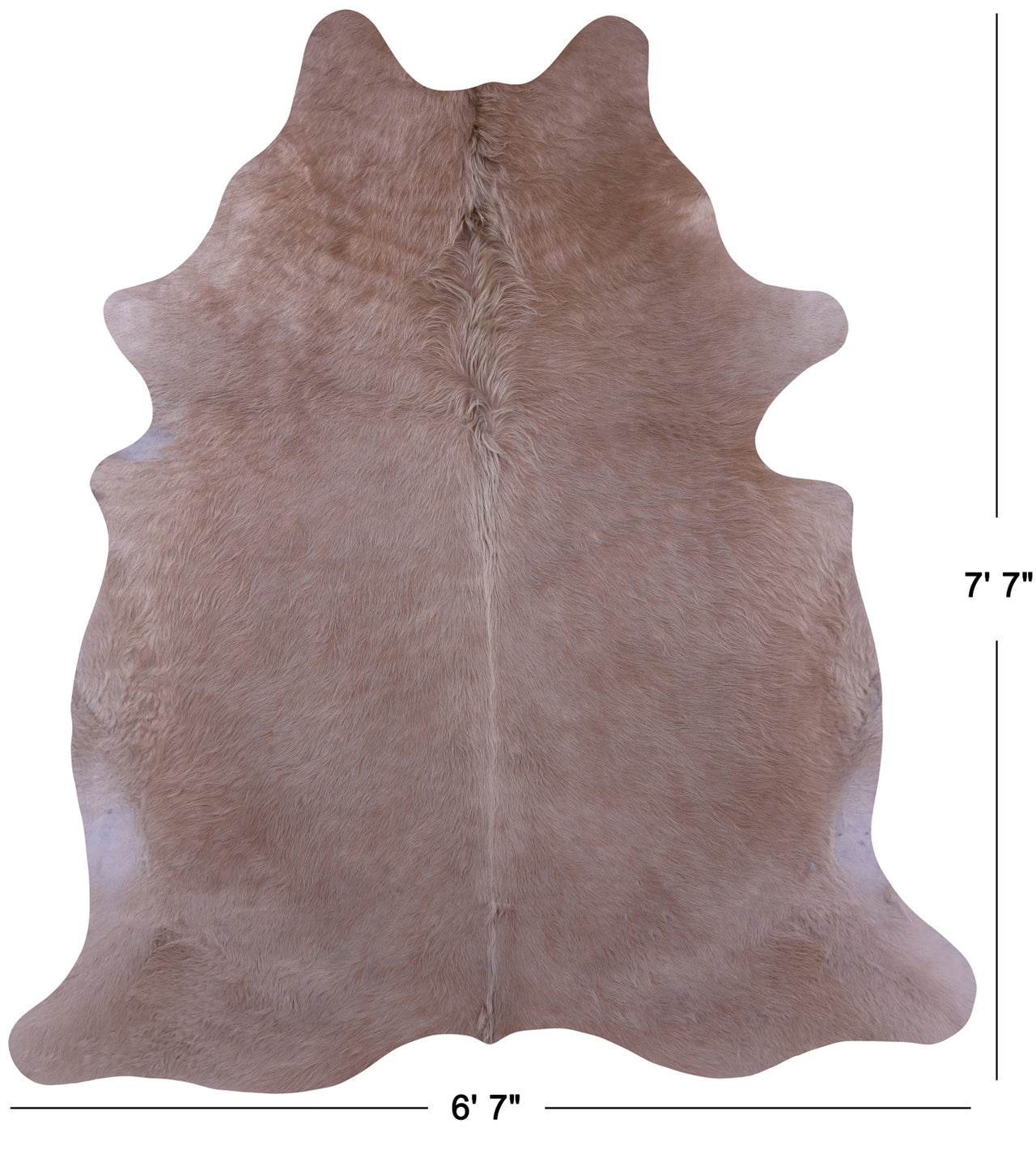 Champagne Natural Cowhide Rug - XX-Large 7' 7"H x 6' 7"W