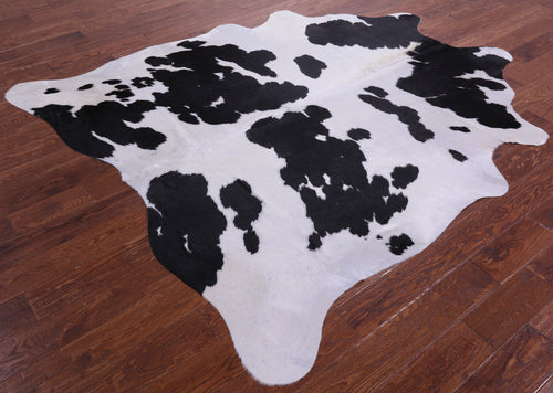 Black & White Natural Cowhide Rug - XX-Large 7' 5