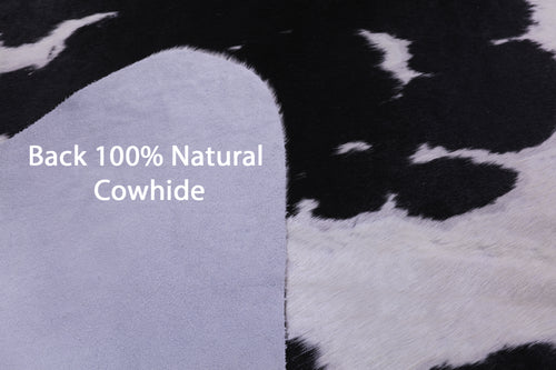 Black & White Natural Cowhide Rug - XX-Large 7' 5