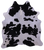 Black & White Natural Cowhide Rug - XX-Large 7' 5"H x 6' 7"W