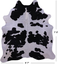 Thumbnail for Black & White Natural Cowhide Rug - XX-Large 7' 5