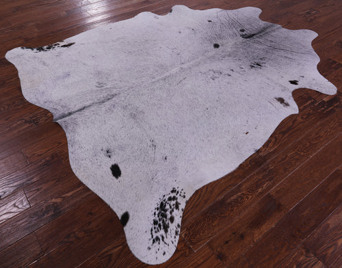 Black Salt & Pepper Natural Cowhide Rug - XX-Large 7' 10