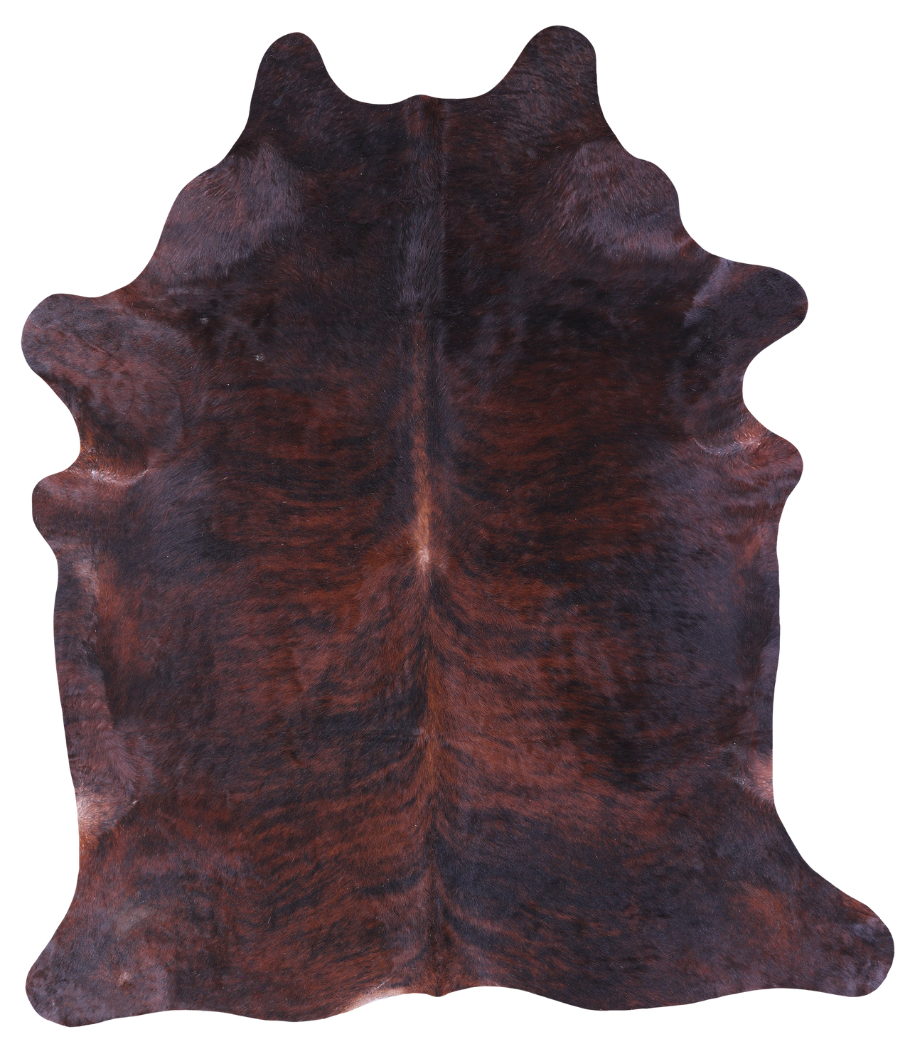 Dark Brindle Natural Cowhide Rug - XX-Large 8' 0"H x 7' 0"W