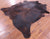 Dark Brindle Natural Cowhide Rug - XX-Large 8' 0"H x 7' 0"W