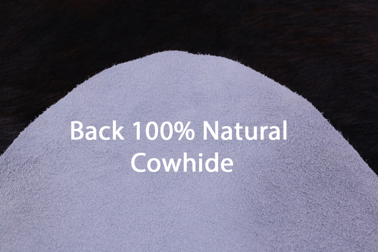Dark Brindle Natural Cowhide Rug - XX-Large 8' 0"H x 7' 0"W
