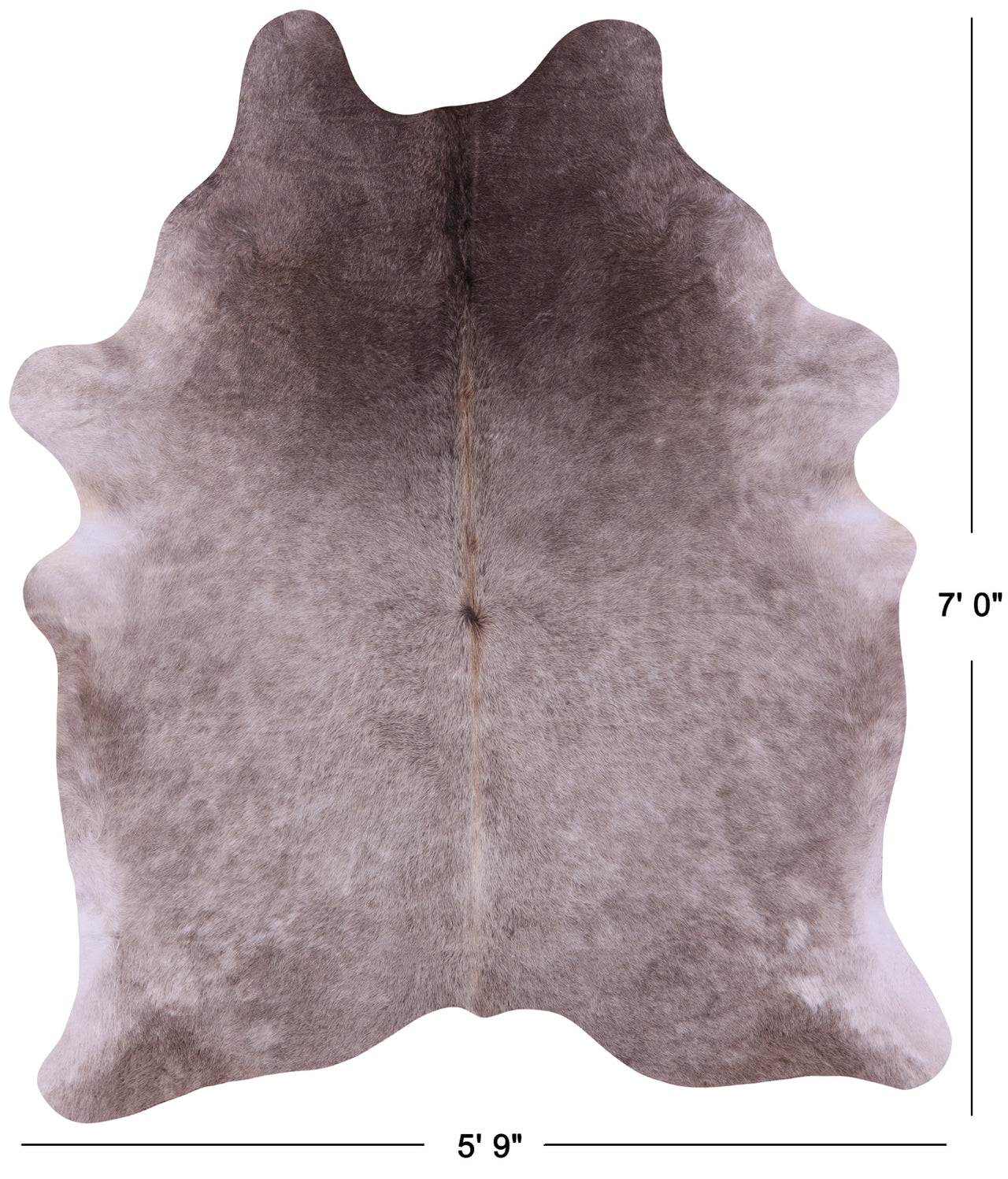 Champagne Natural Cowhide Rug - X-Large 7' 0"H x 5' 9"W