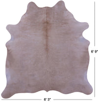 Thumbnail for Beige Natural Cowhide Rug - X-Large 6' 9