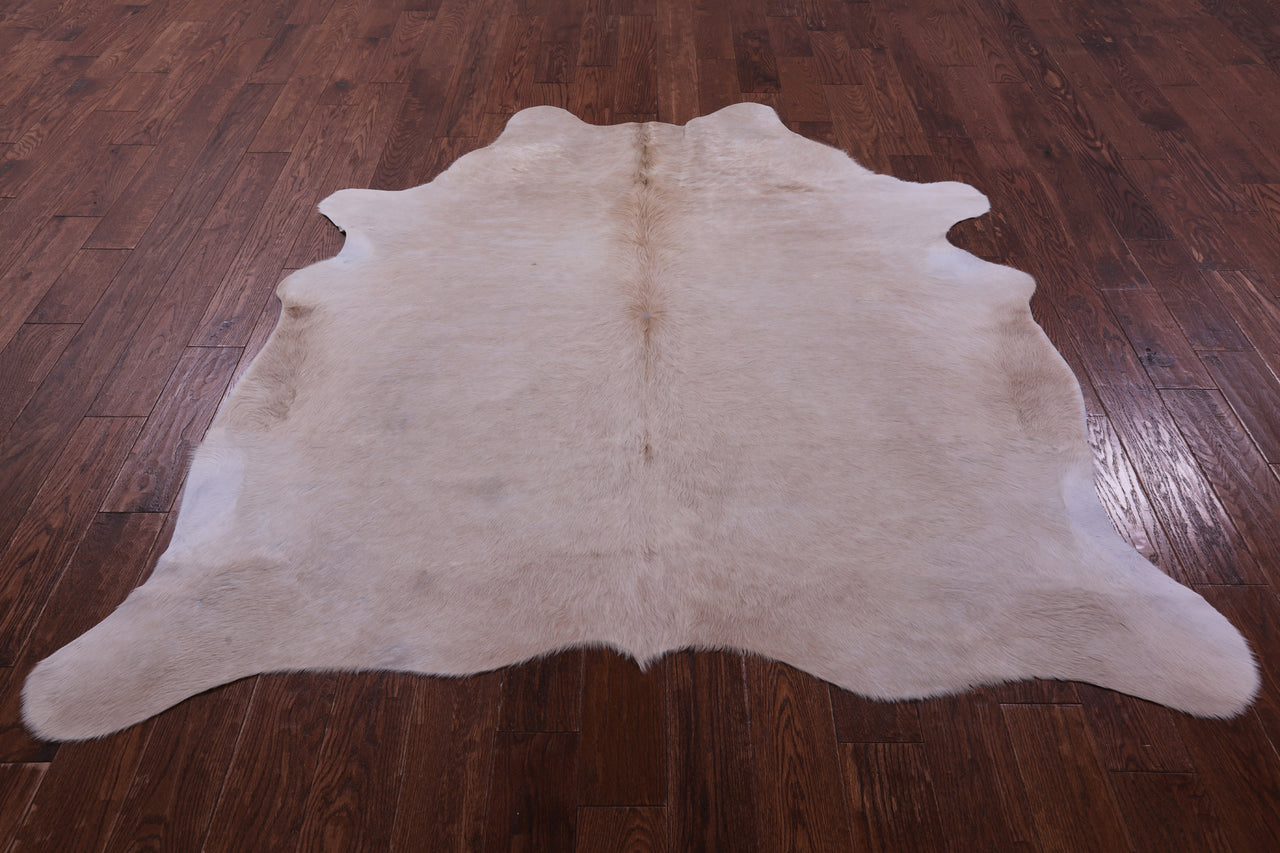 Beige Natural Cowhide Rug - X-Large 6' 9"H x 6' 3"W