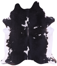 Thumbnail for Black & White Natural Cowhide Rug - XX-Large 8' 0
