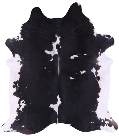 Black & White Natural Cowhide Rug - XX-Large 8' 0