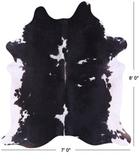 Thumbnail for Black & White Natural Cowhide Rug - XX-Large 8' 0
