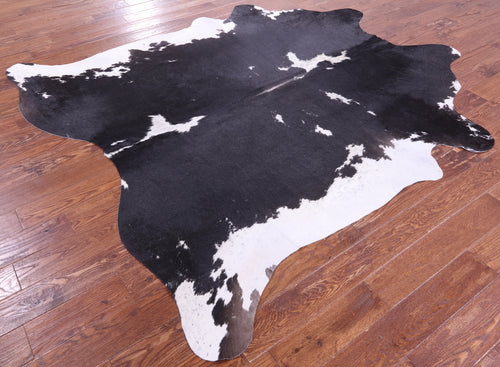 Black & White Natural Cowhide Rug - XX-Large 8' 0