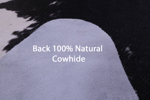 Black & White Natural Cowhide Rug - XX-Large 8' 0