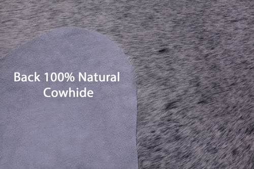 Black Salt & Pepper Natural Cowhide Rug - XX-Large 7' 10