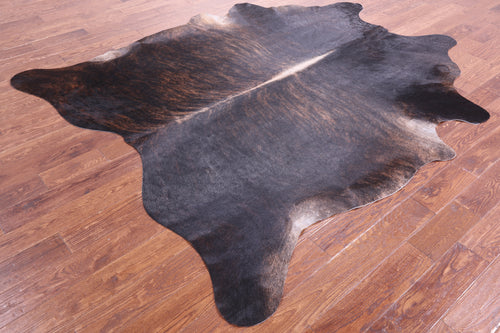 Dark Brindle Natural Cowhide Rug - XX-Large 8' 3