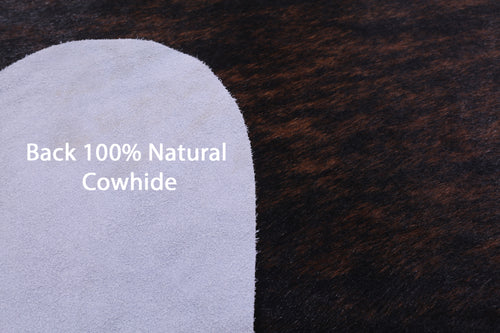 Dark Brindle Natural Cowhide Rug - XX-Large 8' 3