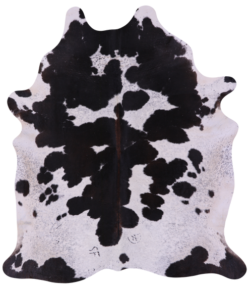 Black Salt & Pepper Natural Cowhide Rug - XX-Large 7' 10