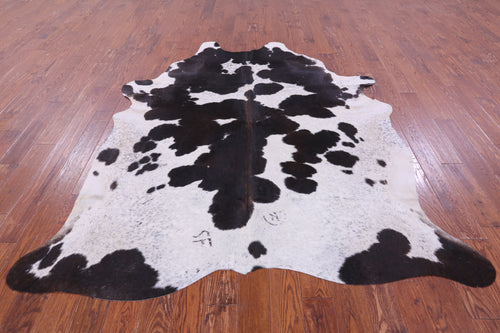 Black Salt & Pepper Natural Cowhide Rug - XX-Large 7' 10