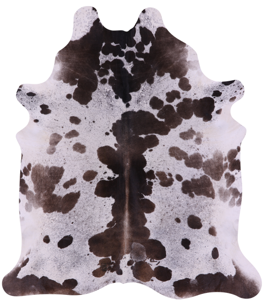Brown Salt & Pepper Natural Cowhide Rug - XX-Large 7' 6"H x 6' 7"W