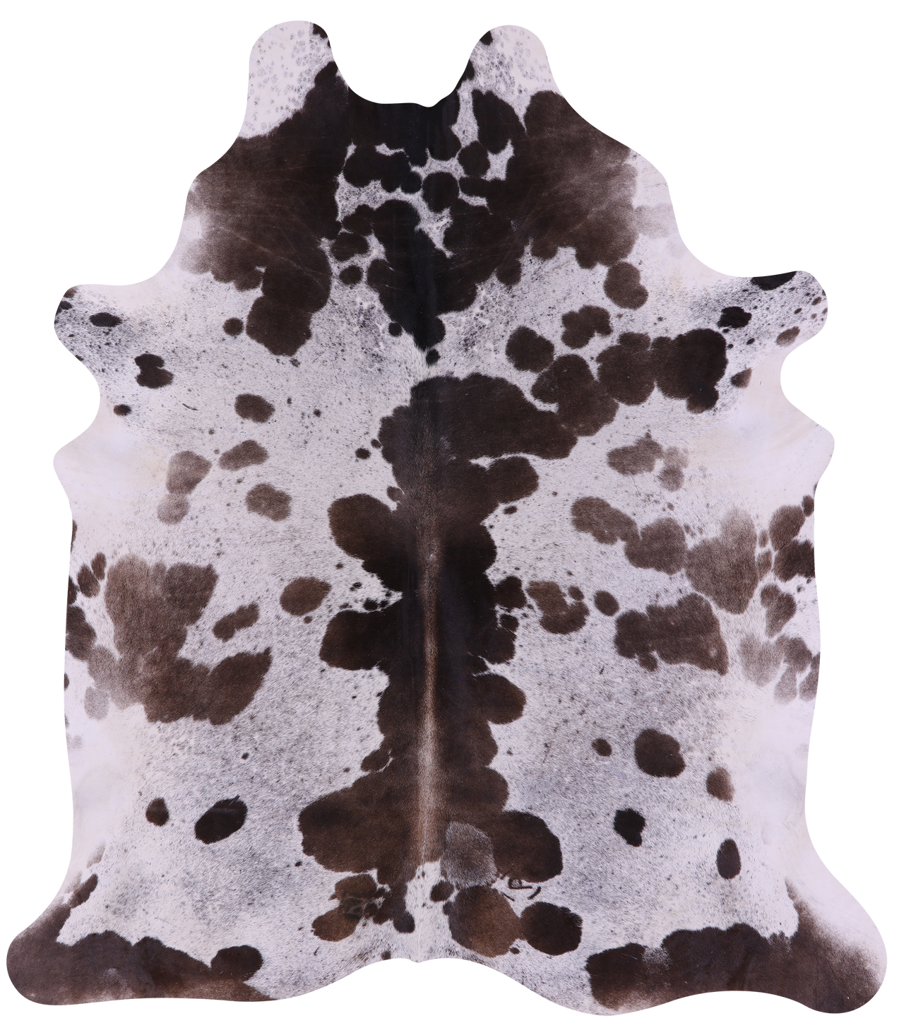 Brown Salt & Pepper Natural Cowhide Rug - XX-Large 7' 6"H x 6' 7"W