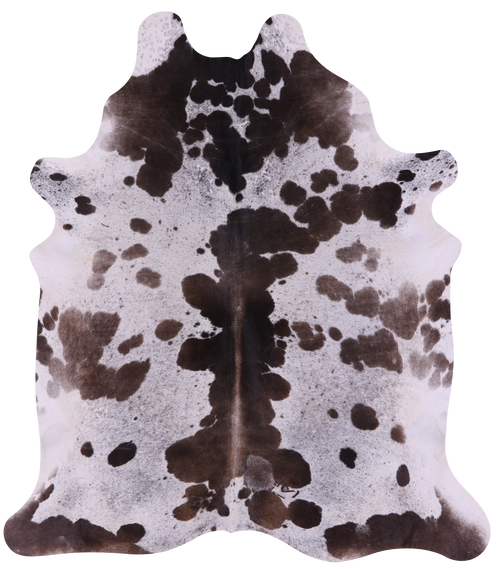 Brown Salt & Pepper Natural Cowhide Rug - XX-Large 7' 6