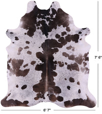Thumbnail for Brown Salt & Pepper Natural Cowhide Rug - XX-Large 7' 6