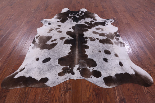 Brown Salt & Pepper Natural Cowhide Rug - XX-Large 7' 6