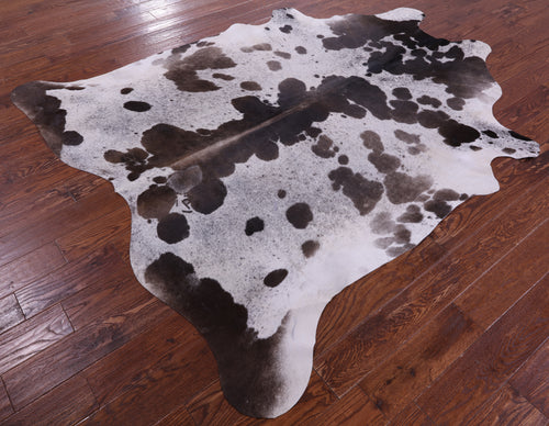 Brown Salt & Pepper Natural Cowhide Rug - XX-Large 7' 6
