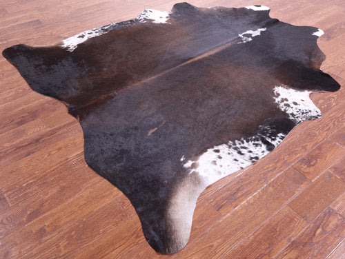 Dark Brown Natural Cowhide Rug - XX-Large 7' 7