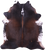 Dark Brown Natural Cowhide Rug - XX-Large 7' 7"H x 6' 9"W