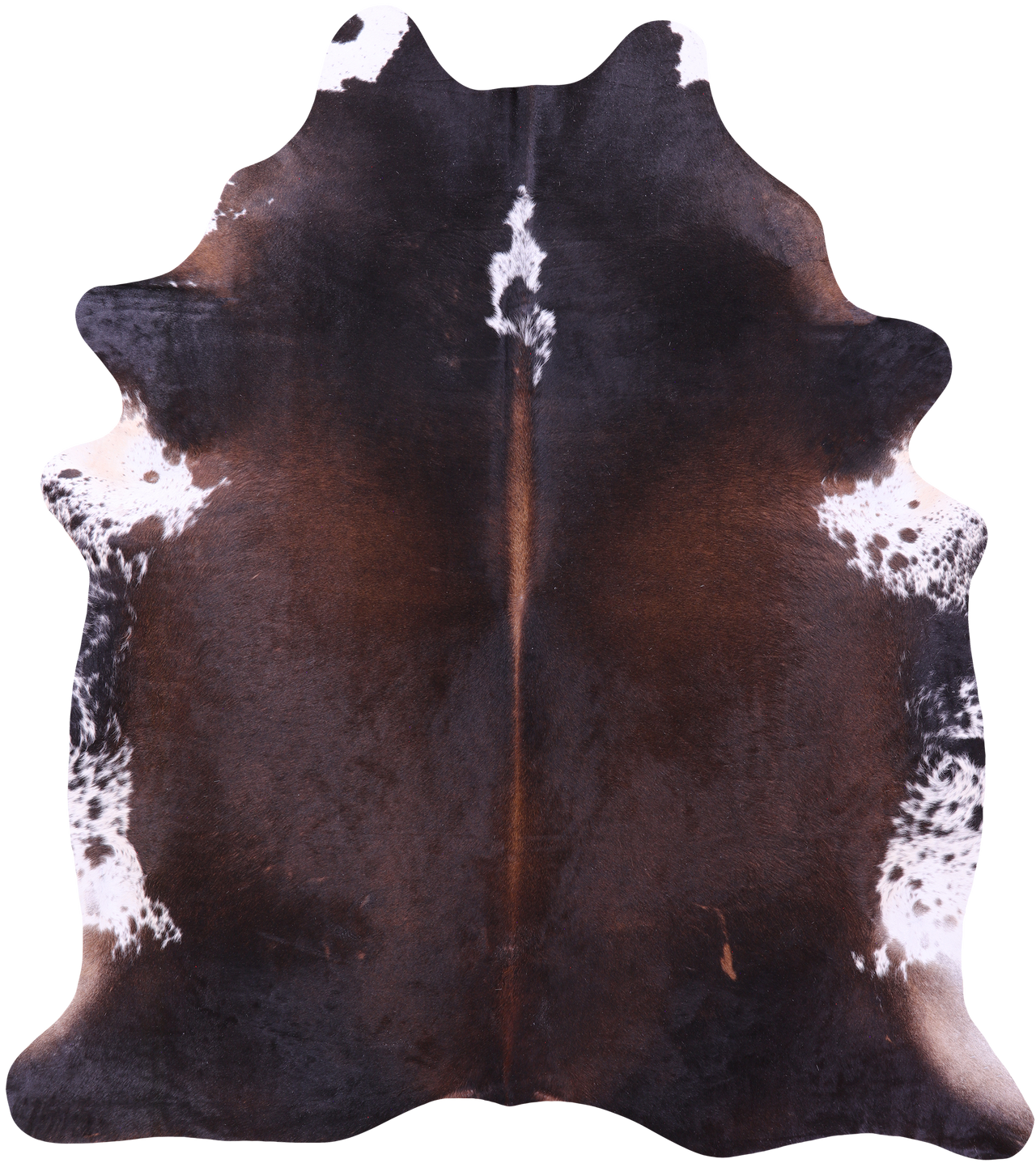 Dark Brown Natural Cowhide Rug - XX-Large 7' 7"H x 6' 9"W