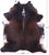 Dark Brown Natural Cowhide Rug - XX-Large 7' 7"H x 6' 9"W