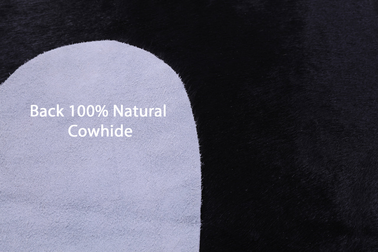Black & White Natural Cowhide Rug - XX-Large 8' 2"H x 7' 4"W