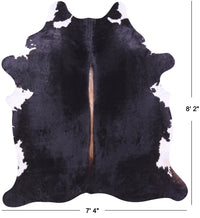 Thumbnail for Black & White Natural Cowhide Rug - XX-Large 8' 2
