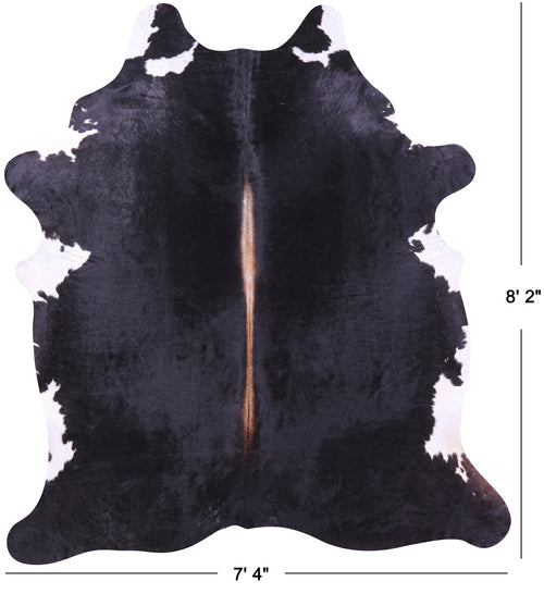 Black & White Natural Cowhide Rug - XX-Large 8' 2