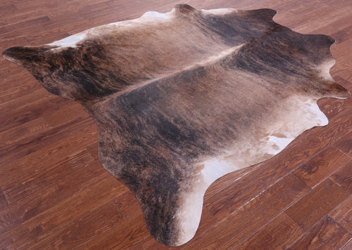 Light Brindle Natural Cowhide Rug - XX-Large 7' 6
