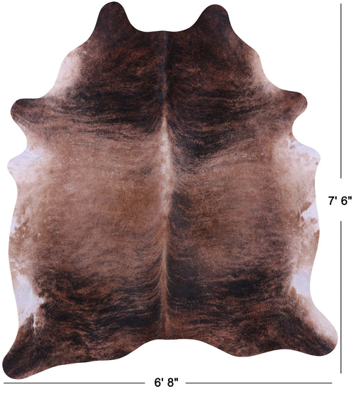 Light Brindle Natural Cowhide Rug - XX-Large 7' 6
