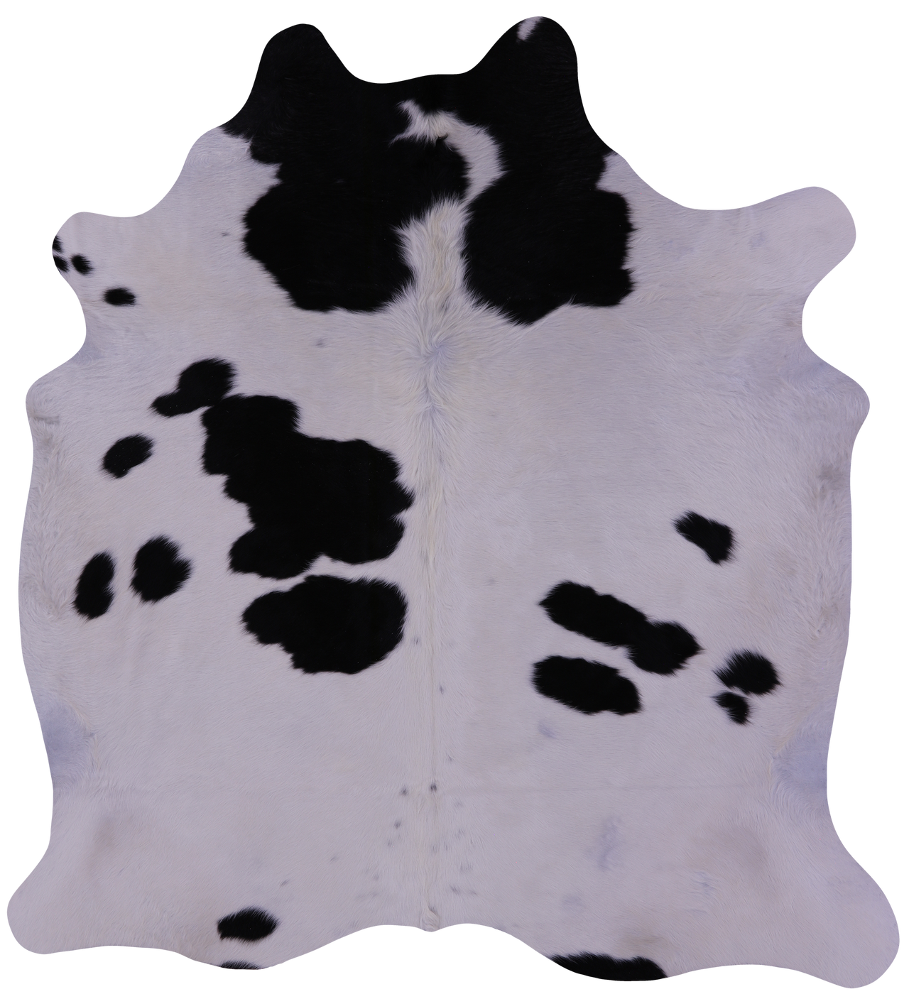 Black & White Natural Cowhide Rug - X-Large 7' 1"H x 6' 7"W