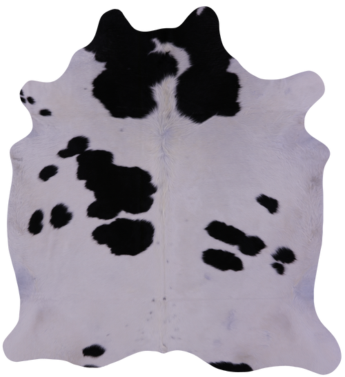 Black & White Natural Cowhide Rug - X-Large 7' 1