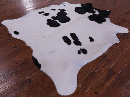 Black & White Natural Cowhide Rug - X-Large 7' 1