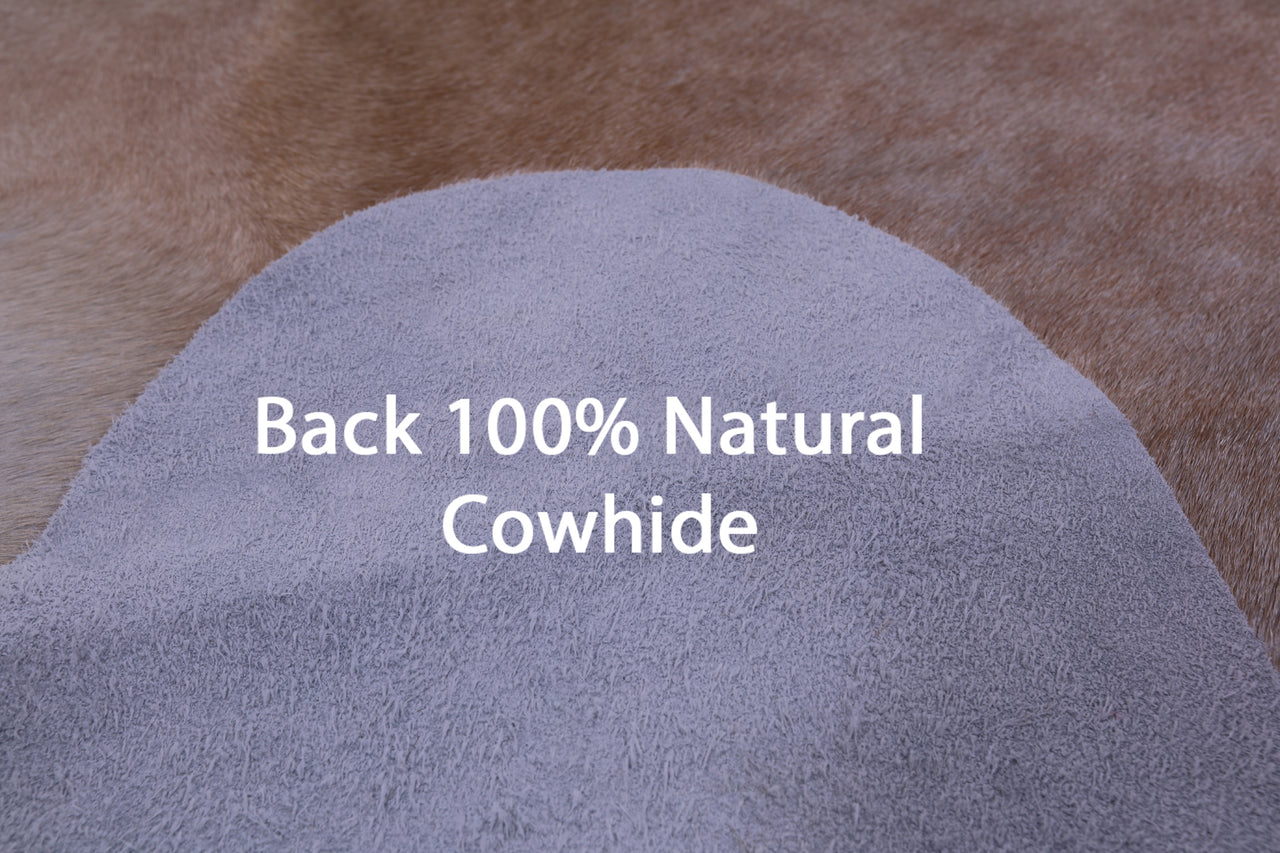Light Brown Natural Cowhide Rug - XX-Large 8' 0"H x 7' 2"W