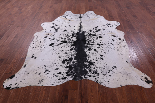 Black Salt & Pepper Natural Cowhide Rug - XX-Large 7' 10